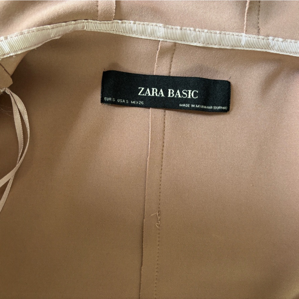 Zara Basic Blush Hooded Wrap Jacket